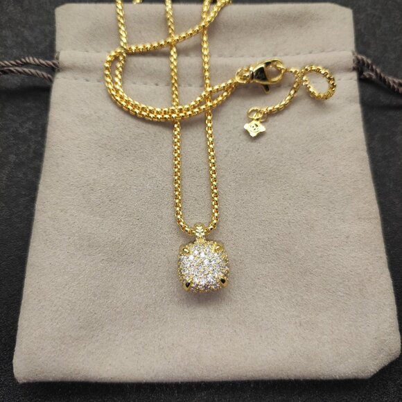 David Yurman Gold and Diamond Necklace - Picture 1 of 4